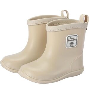 Tree Grandpa Toddler Size 6 Beige Rain Boots